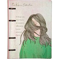 Тетрадь на кольцах  80л. (клетка) deVENTE "Мышление" 2057526 слим,кож.зам,смен.блок