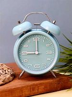 Часы-будильник АЛЕФ "Numeral white" C012-06 зелёный