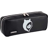 Пенал-косметичка deVENTE 210*90*50 "Kitty in the hood" 7020609 (60предм.) прямоуг.,чёрн.,кож.зам.