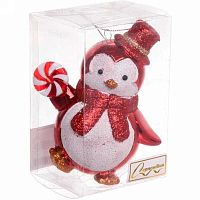 Игрушка ел. "Пингвин с леденцом" красный,10*6*11см 916-0813