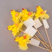 Сувенир Микрос "Цыпленок пушистый на палочке" 5см ч54868