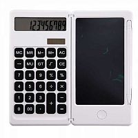 Калькулятор наст. 12разр. ALINGAR AL13237 белый,с графическим планшетом,дв.пит.,162*80*14мм