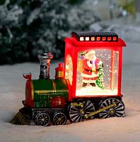 Сувенир с подсветкой НГ "Волшебный паровозик-Дед Мороз" 700-0650 5*13,3*11см