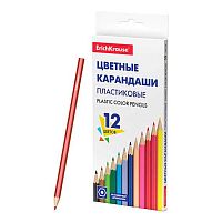 Карандаши пластик. 12цв. EK "Basic" 53361 шестигр.