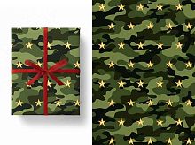 Бумага упак. 100*70см Микрос "Милитари" Ч43089_1 (1лист в рулоне) глянц.,80гр/м2