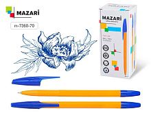 Ручка шар. MAZARI "Нотум" M-7360-70 синяя,0,8мм,оранж.пласт.корп.