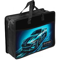 Папка пластик,с ручками А4 deVENTE "Super Turbo" 8057627 с расш.10см,400мкм,карм.,на молн.