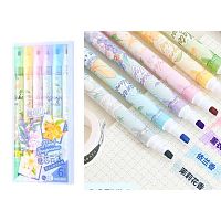 Набор маркеров текст.  6цв. КОКОС 252473 двусторон.,ароматиз.,скош.,1-5мм,ПВХ-уп.