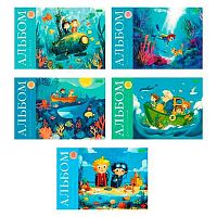 Альбом для рис. 8л. ХАТ "Приключения в океане" ECO,на скобе,асс.