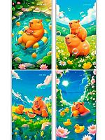 Блокнот А6  24л. Проф-Пресс "Забавные капибары" Б24-2999 цв.мелов.обл.,асс.