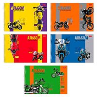 Альбом для рис.24л. ХАТ спираль "TurboМото" перф.на отрыв,выб.лак,асс.