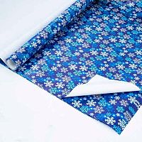 Бумага упак. 100*70 Микрос НГ "Снежинки" Ч45091_1 (1лист в рулоне),глянц.,80гр/м2