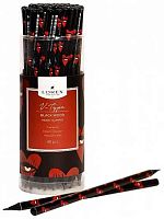 Карандаш ч/гр. LOREX "V-Type Black Wood Heart Glimpse" LXLPVTBW-HG НВ,трёхгр.принт на корп.