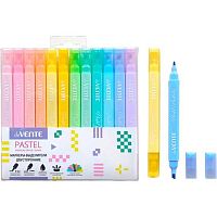 Набор маркеров текст. 12цв. deVENTE "Pastel" 5045406 двустор.,пулев. 2мм,скош.4мм,пластик.бл.