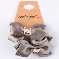 Бантик д/волос КОКОС 202008 6,5см серый 2шт.