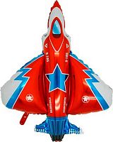 Шары возд. Микрос Фигура/35" Истребитель красный 88см Ч07719