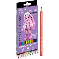 Карандаши 12цв. deVENTE "Amai Menoko" 5022618 шестигр.,2М,гриф.2,8мм,к/к