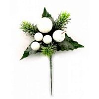 Декоративная композиция ЛЬДИНКА 216470 13см,пластик,белый