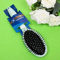 Расчёска массажная Ultramarine "Manheten голубой" 452-2238 овальная