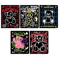 Тетрадь 48л. (клетка) КанцБиз "Bear style" 15024/5 твин уф-лак