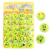 Значок светоотражающий Смайл 55мм жёлтый 2798-3 Кбр2798-3