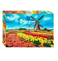 Пазлы 1000 Степ Пазл "Мельница в тюльпанах" 79822