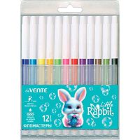Фломастеры 12цв. deVENTE "Little Rabbit" 5081622 невент.колп.,пластик.блист.