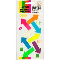 Набор самокл. этикеток-закладок deVENTE 47*23м,8цв.*20л. "MonoChrome" 2011524 п/прозр.пласт.