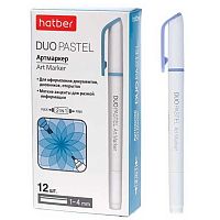 Маркер текст. ХАТ "Duo Pastel Ирис" HL_088701 голубой,двухстор.,1мм/4мм