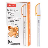 Маркер текст. ХАТ "Duo Неон" 088700 оранжевый,двухстор.,1мм/4мм
