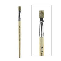 Кисть щетина №10 плоская Альбатрос 10Х0622