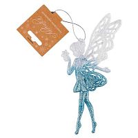 Игрушка ёлочная ЛЬДИНКА "Фея" 231401  15см,акрил,белый/голубой