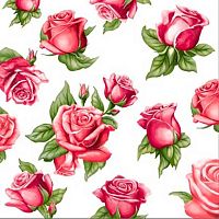 Салфетка бум. Bouquet de Luxe "Красные розы" 25562 (25шт),3-х сл.,24*24см
