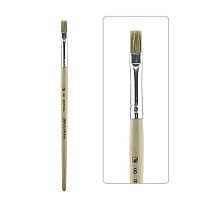 Кисть щетина № 8 плоская Альбатрос 8Х0622