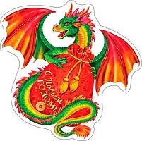 0.7-66-5206 Украшение на скотче "Дракон" (б/т,блёстки) (10шт.) (МО)