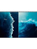 Блокнот А5  80л. Проф-Пресс спираль "Синее море-1" Б80-9258 цв.мел.обл.,бл.-оф.,асс.