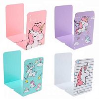 Подставка-ограничитель для книг КЛЕРК "Единорог" 209001 асс.,4вида