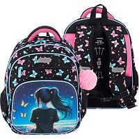Ранец школьный deVENTE "Grade. Butterfly Dreams" 7033617 жёстк.,37*28*16см,700гр.+брелок