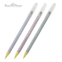 Ручка шар. BV PointWrite "Morandi diamond" 20-0437 синяя,0,38мм,корп.прозр.лак,асс.