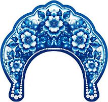 Кокошник "Синий орнамент" 30001753 картон