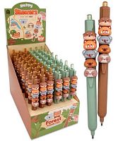 Ручка детск. авт. гелевая INTELLIGENT KUKI DO-484 синяя,0,5мм,клип с фигурками,асс.