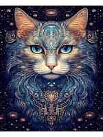 Мозаика алмазная Рыжий кот "Магический кот" 30*40см,полн.выкл.,подрам. НД-0366