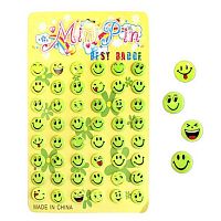 Значок светоотражающий Смайл 30мм жёлтый 2798-1 Кбр2798-1