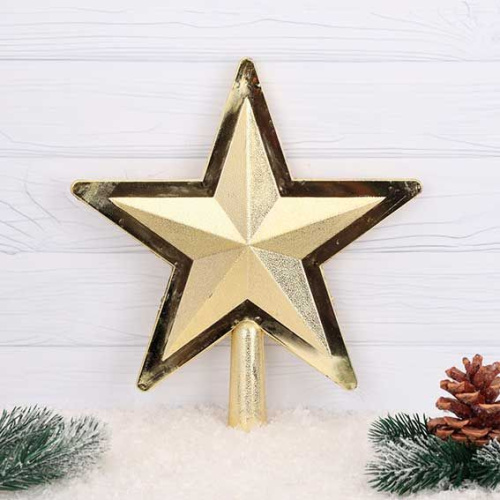 Верхушка 21см ЛЬДИНКА "Звезда" 231335 пластик.,золото Верхушка 21см ЛЬДИНКА "Звезда" 231335 пластик.,золото