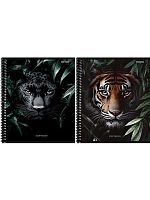 Тетрадь 48л. (клетка) Проф-Пресс спираль "Дикие кошачьи-2" 48-8324 цв.мел.обл.