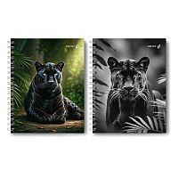 Тетрадь120л. (клетка) СВЕТОЧ спираль "Чёрная кошка" Т209 (01553) тв.обл.,мат.лам.