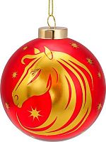 Игрушка ёлочная Миленд Символ Года 2026 "Благородная лошадь" НУ-2171 стекло,8см