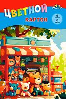 Картон цв. А4  6л. 6цв. АППЛИКА "Игрушки" С1280-19 в папке