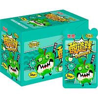 Леденцы кислые  22гр. Sour Candy "Яблоко" 9070509 пластик.пакет,подвес (DeV)