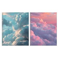 Тетрадь 80л. (клетка) BG спираль "Невесомость" 67193 тв.обл.,soft-touch лам.